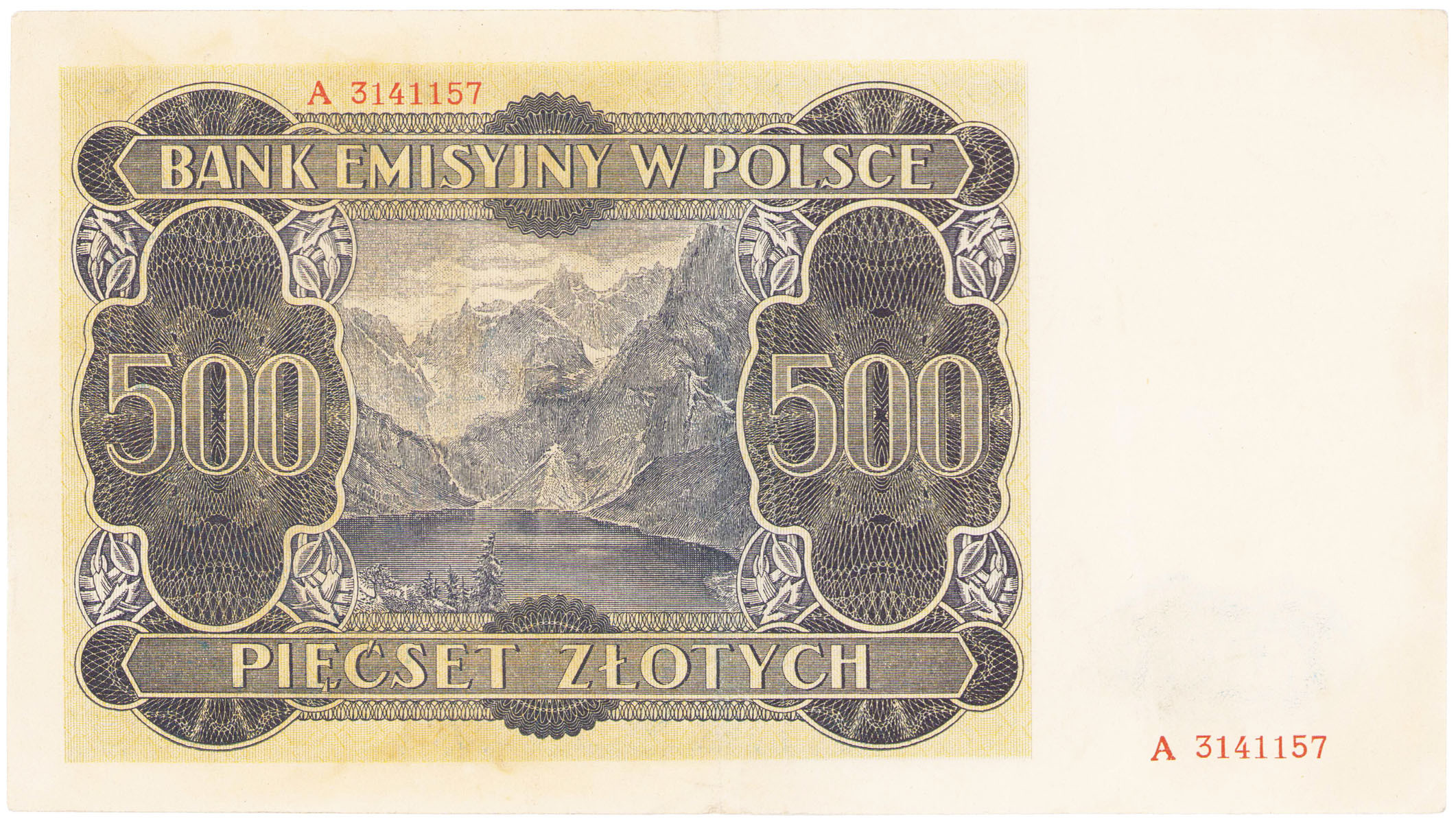 500 złotych 1940 seria A